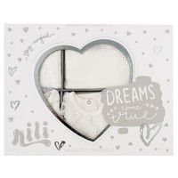 سرویس 13 تیکه طرح آنائل رنگ سفید نیلی