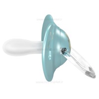 پستانک تکی بادامی 6 - 18 ماه طرح گلد آبی سواوینکس Suavinex(دارای جعبه)