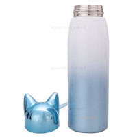 فلاسک آب استيل طرح گربه رنگ آبی هلو دریم Hello dream