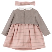 سارافون طرح خرس و خرگوش راه راه رنگ صورتی – خاکی ایندیگو Indigo