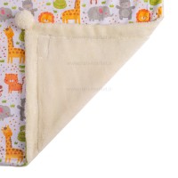 پتو دورپیچ مخمل طرح حیوانات رنگی برند کارترز Carters