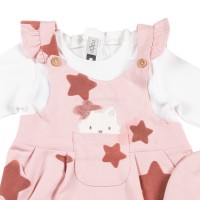 سرهمي پيشبندي طرح ستاره رنگ صورتي ایندیگو Indigo