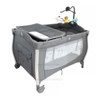 تخت و پارک بیبی فور لایف Baby4life رنگ طوسی مدل P130