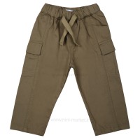 شلوار کتان اسپرت طرح دو جیب رنگ سدری پاپو Papo