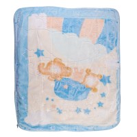 پتو اسپانیایی طرح دار رنگ آبی