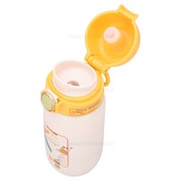 فلاسک آب استیل قفل دار تپل عروسکی رنگ زرد برند خارجی